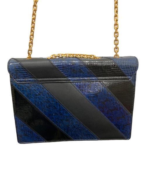 TORY BURCH（トリーバーチ）TORY BURCH (トリーバーチ) チェーンショルダーバッグ ブルーの古着・服飾アイテム