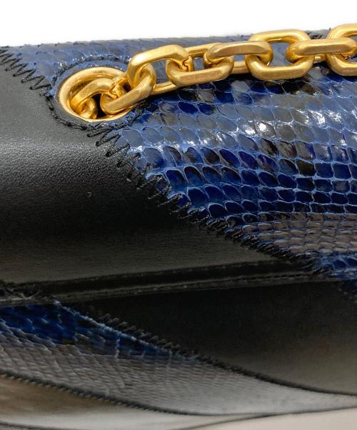 TORY BURCH（トリーバーチ）TORY BURCH (トリーバーチ) チェーンショルダーバッグ ブルーの古着・服飾アイテム