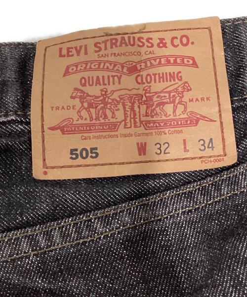 LEVI'S（リーバイス）LEVI'S (リーバイス) 505ブラックデニムパンツ ブラック サイズ:W32L34の古着・服飾アイテム