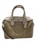 COACHコーチ）の古着「2WAYバッグ」｜アイボリー×ベージュ