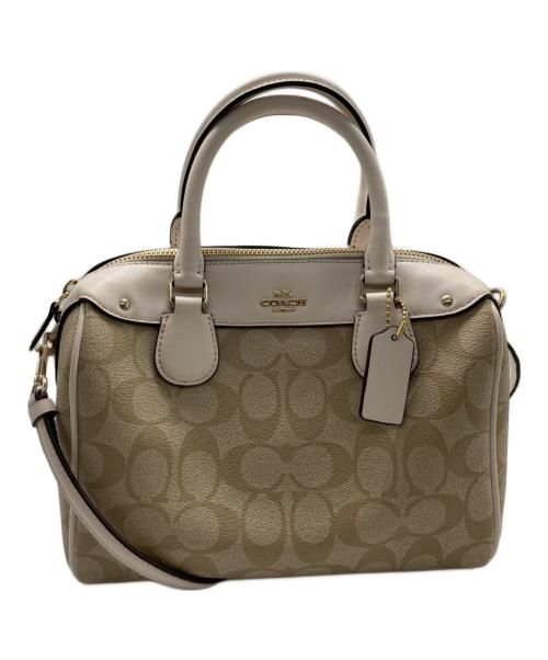 COACH（コーチ）COACH (コーチ) 2WAYバッグ アイボリー×ベージュの古着・服飾アイテム