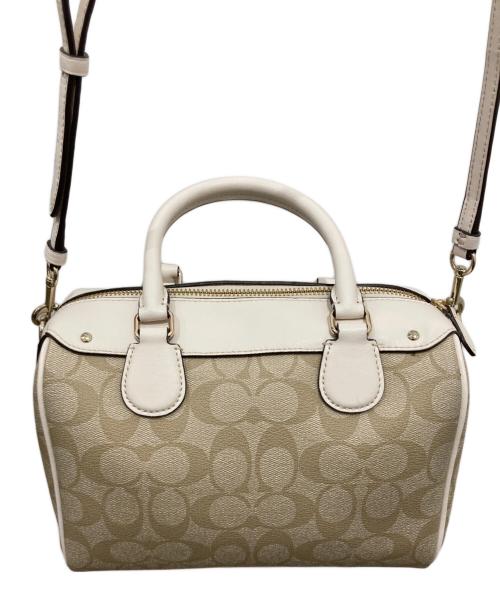COACH（コーチ）COACH (コーチ) 2WAYバッグ アイボリー×ベージュの古着・服飾アイテム