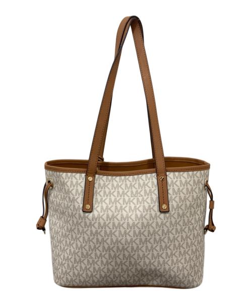 MICHAEL KORS（マイケル・コース）MICHAEL KORS (マイケル・コース) ポーチ付きトートバッグ アイボリーの古着・服飾アイテム
