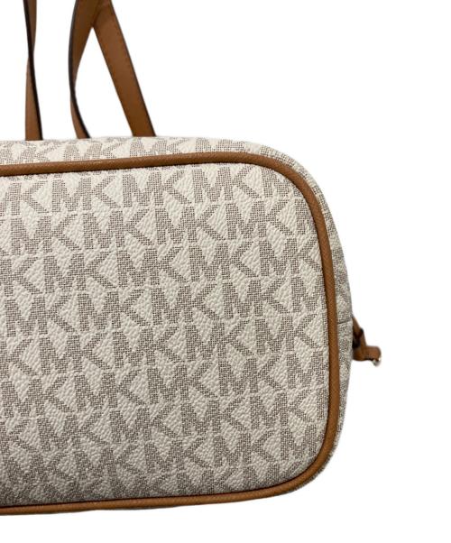MICHAEL KORS（マイケル・コース）MICHAEL KORS (マイケル・コース) ポーチ付きトートバッグ アイボリーの古着・服飾アイテム