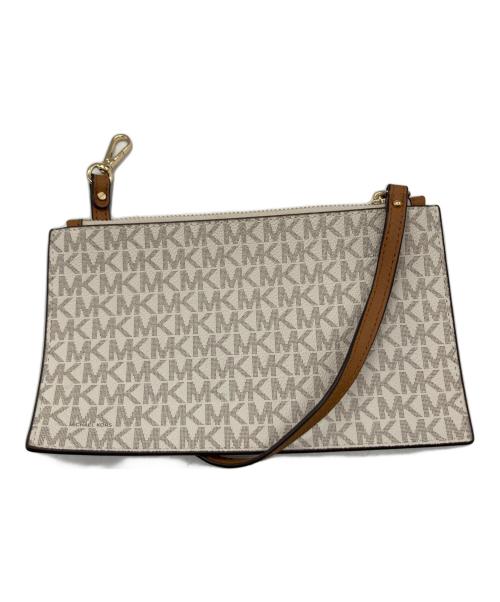 MICHAEL KORS（マイケル・コース）MICHAEL KORS (マイケル・コース) ポーチ付きトートバッグ アイボリーの古着・服飾アイテム