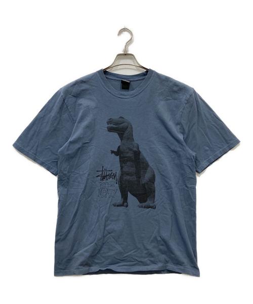 stussy（ステューシー）stussy (ステューシー) プリントTシャツ ブルー サイズ:Mの古着・服飾アイテム