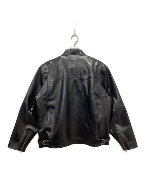 Liugoo Leathers（リューグーレザーズ）Liugoo Leathers (リューグーレザーズ) シングルライダースジャケット ブラック サイズ:3Lの古着・服飾アイテム