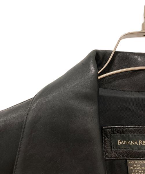 BANANA REPUBLIC（バナナリパブリック）BANANA REPUBLIC (バナナリパブリック) レザーカーコート ブラック サイズ:Sの古着・服飾アイテム