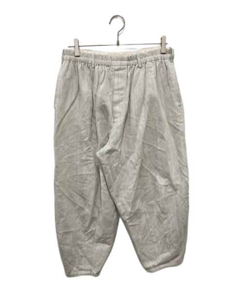 YUTA MATSUOKA（ユウタマツオカ）YUTA MATSUOKA (ユウタマツオカ) コットンリネンストライプパンツ アイボリー サイズ:2の古着・服飾アイテム