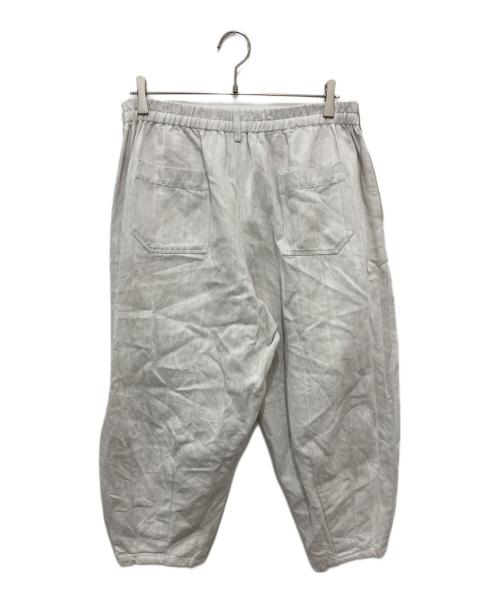 YUTA MATSUOKA（ユウタマツオカ）YUTA MATSUOKA (ユウタマツオカ) コットンリネンストライプパンツ アイボリー サイズ:2の古着・服飾アイテム