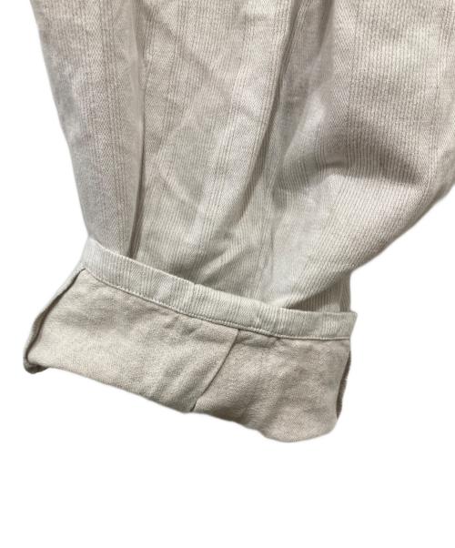 YUTA MATSUOKA（ユウタマツオカ）YUTA MATSUOKA (ユウタマツオカ) コットンリネンストライプパンツ アイボリー サイズ:2の古着・服飾アイテム