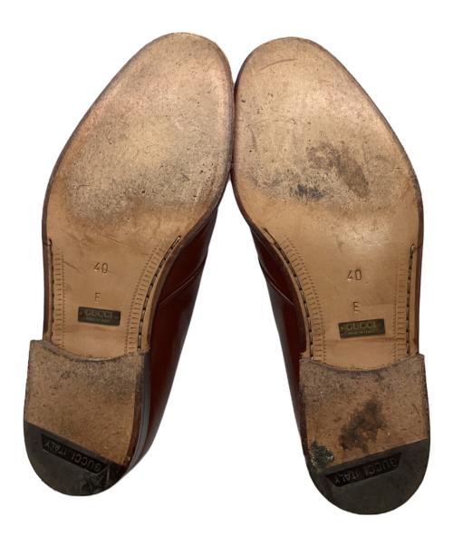 GUCCI（グッチ）GUCCI (グッチ) モンクストラップシューズ ブラウン サイズ:40の古着・服飾アイテム