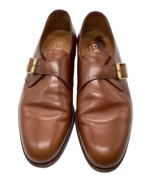 GUCCI（グッチ）GUCCI (グッチ) モンクストラップシューズ ブラウン サイズ:40の古着・服飾アイテム