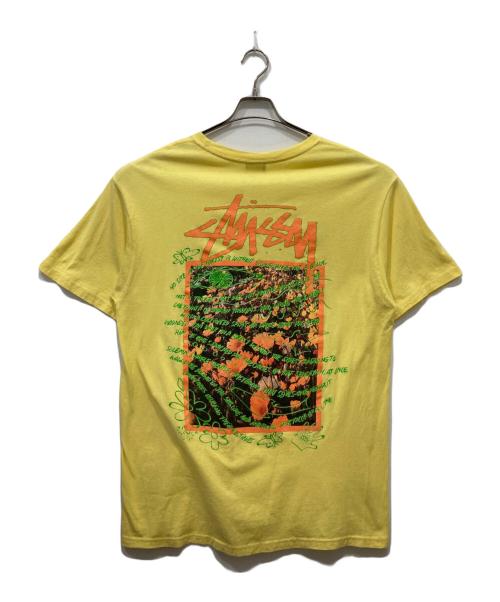 stussy（ステューシー）stussy (ステューシー) プリントTシャツ イエロー サイズ:Lの古着・服飾アイテム