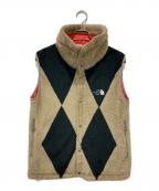 THE NORTHFACE PURPLELABELザ・ノースフェイス パープルレーベル）の古着「リバーシブルフリースベスト」｜ベージュ