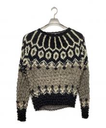 masu（エムエーエスユー）の古着「POPCORN NORDIC SWEATER」｜グレー