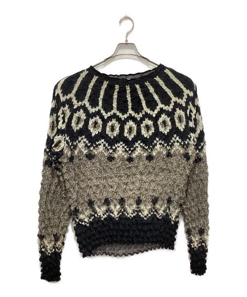 masu（エムエーエスユー）masu (エムエーエスユー) POPCORN NORDIC SWEATER グレー サイズ:48の古着・服飾アイテム