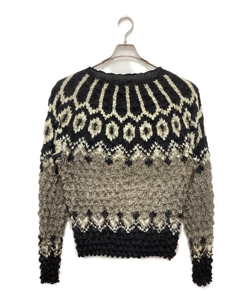 masu（エムエーエスユー）masu (エムエーエスユー) POPCORN NORDIC SWEATER グレー サイズ:48の古着・服飾アイテム