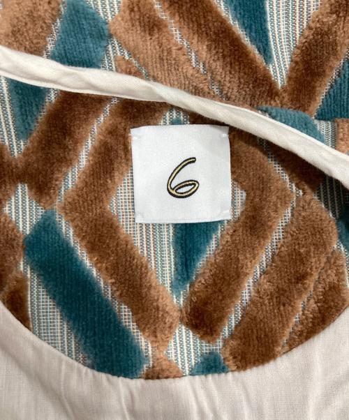 6(ROKU) BEAUTY&YOUTH（ロク ビューティーアンドユース）6(ROKU) BEAUTY&YOUTH (ロク ビューティーアンドユース) DIAMOND MOTIF CUT PILE VEST ブラウン サイズ:FREEの古着・服飾アイテム