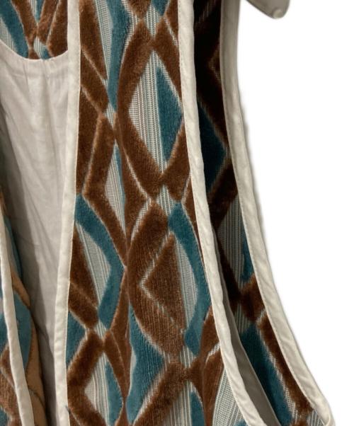 6(ROKU) BEAUTY&YOUTH（ロク ビューティーアンドユース）6(ROKU) BEAUTY&YOUTH (ロク ビューティーアンドユース) DIAMOND MOTIF CUT PILE VEST ブラウン サイズ:FREEの古着・服飾アイテム