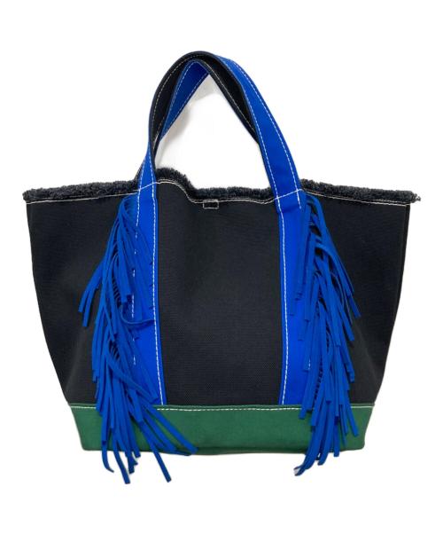 AYAKO（アヤコ）AYAKO (アヤコ) EcoSuedeToteBag ブルー×ブラックの古着・服飾アイテム
