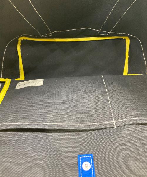 AYAKO（アヤコ）AYAKO (アヤコ) EcoSuedeToteBag ブルー×ブラックの古着・服飾アイテム