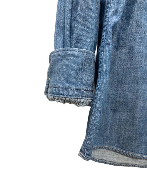 45rpm（45アールピーエム）45rpm (45アールピーエム) 瑠璃ダンガリーデニムのボウタイクッペシャツ インディゴ サイズ:2の古着・服飾アイテム