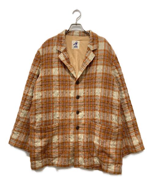 HAI SPORTING GEAR（ハイスポーツギア）HAI SPORTING GEAR (ハイスポーツギア) チェック4Bジャケット オレンジ サイズ:Mの古着・服飾アイテム