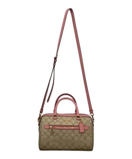 COACH（コーチ）COACH (コーチ) ローアン サッチェル シグネチャー キャンバス ベージュの古着・服飾アイテム