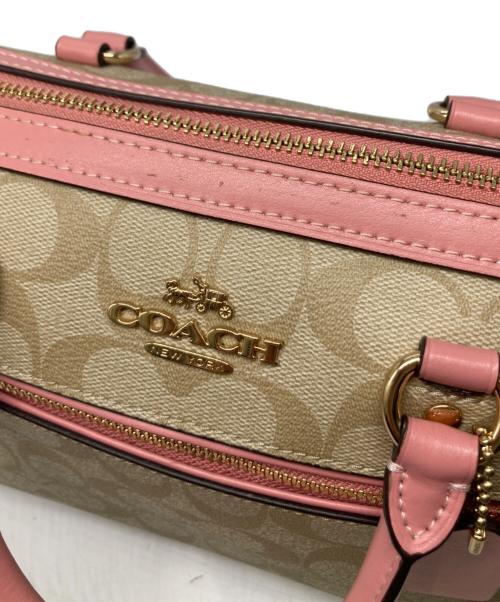 COACH（コーチ）COACH (コーチ) ローアン サッチェル シグネチャー キャンバス ベージュの古着・服飾アイテム