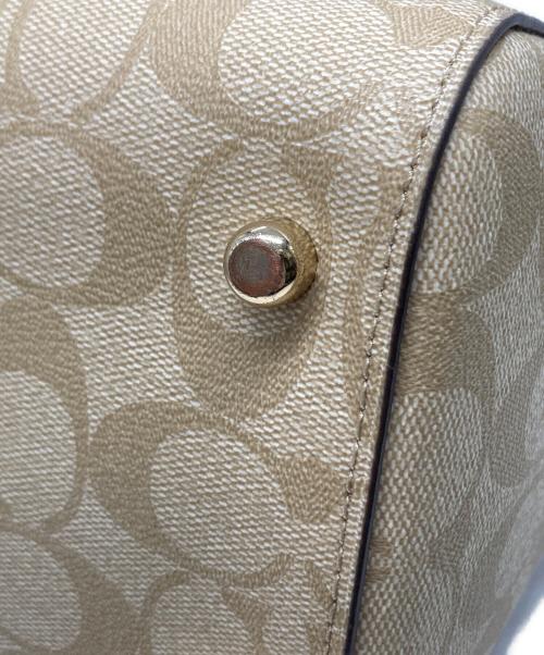 COACH（コーチ）COACH (コーチ) ローアン サッチェル シグネチャー キャンバス ベージュの古着・服飾アイテム