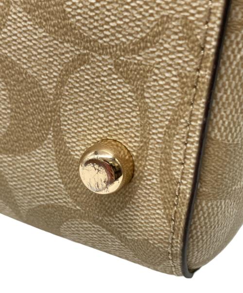 COACH（コーチ）COACH (コーチ) ローアン サッチェル シグネチャー キャンバス ベージュの古着・服飾アイテム