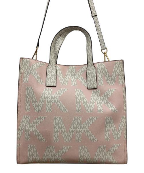 MICHAEL KORS（マイケル・コース）MICHAEL KORS (マイケル・コース) 2WAYトートバッグ ピンクの古着・服飾アイテム