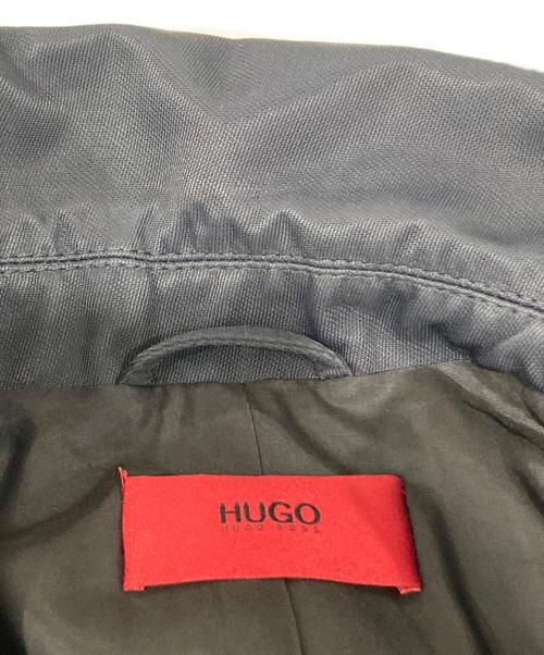 HUGO BOSS（ヒューゴ ボス）HUGO BOSS (ヒューゴ ボス) チェスターコート ネイビー×ブラック サイズ:UK44の古着・服飾アイテム