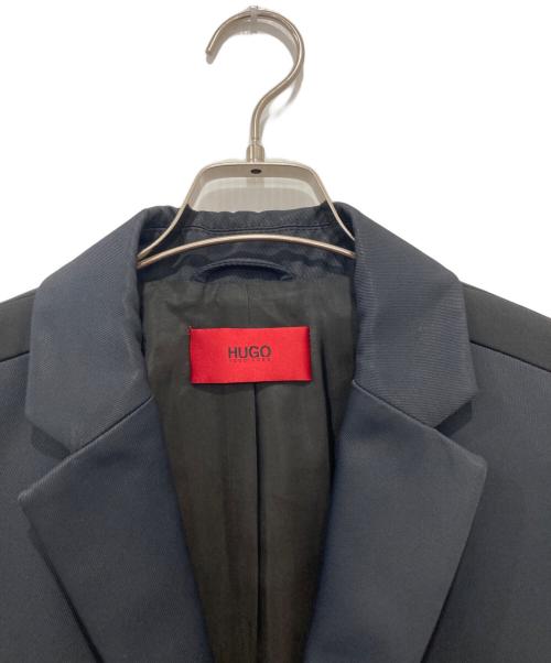 HUGO BOSS（ヒューゴ ボス）HUGO BOSS (ヒューゴ ボス) チェスターコート ネイビー×ブラック サイズ:UK44の古着・服飾アイテム