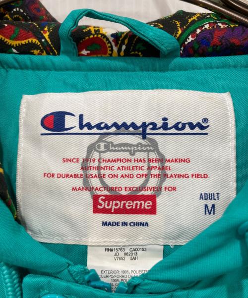 SUPREME（シュプリーム）SUPREME (シュプリーム) Champion (チャンピオン) Paisley Zip-up Jacket/13AW グリーン サイズ:Mの古着・服飾アイテム