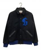 SUPREMEシュプリーム）の古着「Hooded Varsity Jacket」｜ブラック