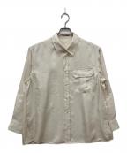 MACPHEEマカフィー）の古着「ワッシャーサテン アーミーシャツ」｜ベージュ