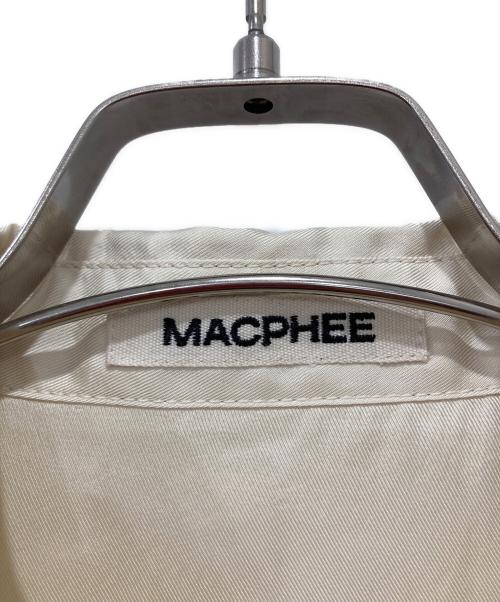 MACPHEE（マカフィー）MACPHEE (マカフィー) ワッシャーサテン アーミーシャツ ベージュ サイズ:36の古着・服飾アイテム