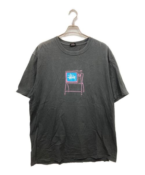 stussy（ステューシー）stussy (ステューシー) プリントTシャツ ブラック サイズ:XLの古着・服飾アイテム