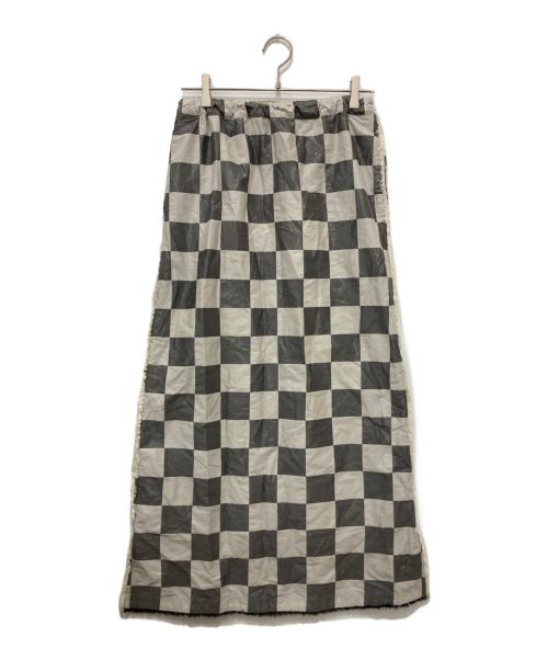 maturely（マチュアリー）maturely (マチュアリー) チェックスカート グレー サイズ:-の古着・服飾アイテム