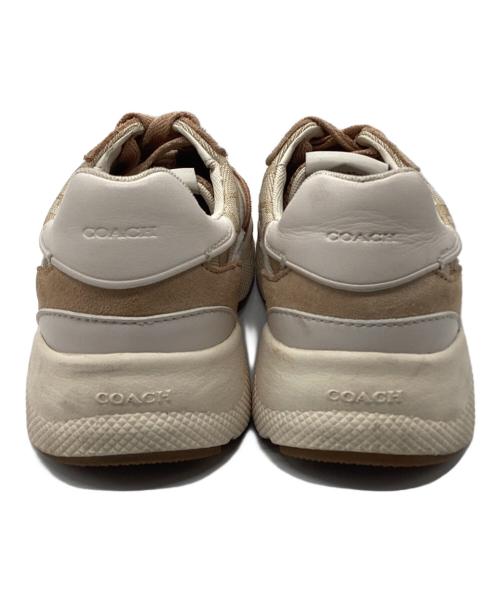 COACH（コーチ）COACH (コーチ) シグネチャースニーカー ピンク サイズ:24.5の古着・服飾アイテム