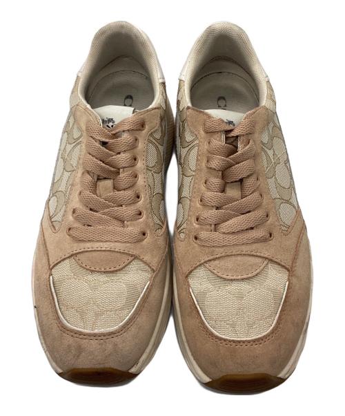 COACH（コーチ）COACH (コーチ) シグネチャースニーカー ピンク サイズ:24.5の古着・服飾アイテム