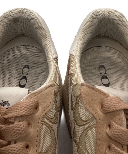 COACH（コーチ）COACH (コーチ) シグネチャースニーカー ピンク サイズ:24.5の古着・服飾アイテム