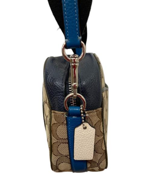COACH（コーチ）COACH (コーチ) ショルダーバッグ ネイビー×ベージュの古着・服飾アイテム
