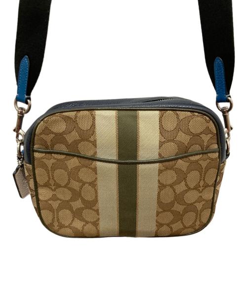 COACH（コーチ）COACH (コーチ) ショルダーバッグ ネイビー×ベージュの古着・服飾アイテム