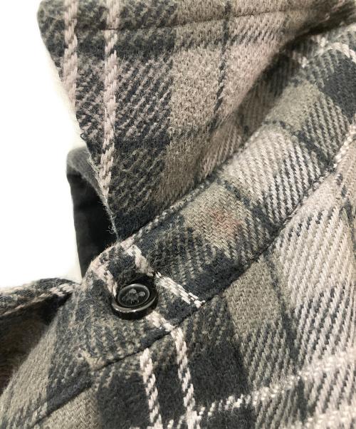 SUPREME（シュプリーム）SUPREME (シュプリーム) tartan flannel hooded shirt/23FW グレー サイズ:Lの古着・服飾アイテム