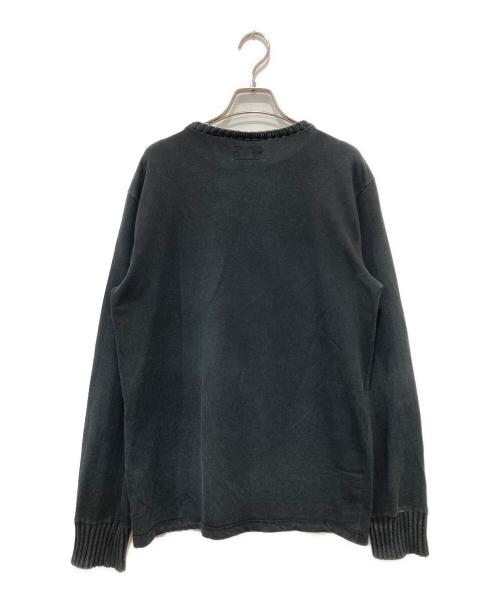 EMPORIO ARMANI（エンポリオアルマーニ）EMPORIO ARMANI (エンポリオアルマーニ) ユーズド加工プルオーバー ブラック サイズ:XXLの古着・服飾アイテム