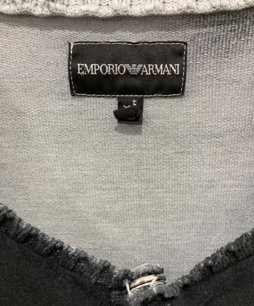 EMPORIO ARMANI（エンポリオアルマーニ）EMPORIO ARMANI (エンポリオアルマーニ) ユーズド加工プルオーバー ブラック サイズ:XXLの古着・服飾アイテム