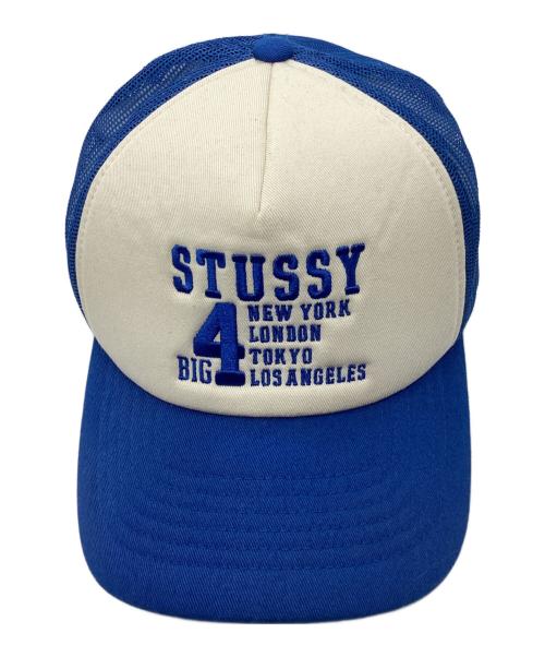 stussy（ステューシー）stussy (ステューシー) Big 4 Trucker Cap ブルーの古着・服飾アイテム